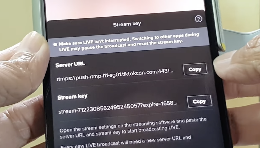 Stream to TikTok