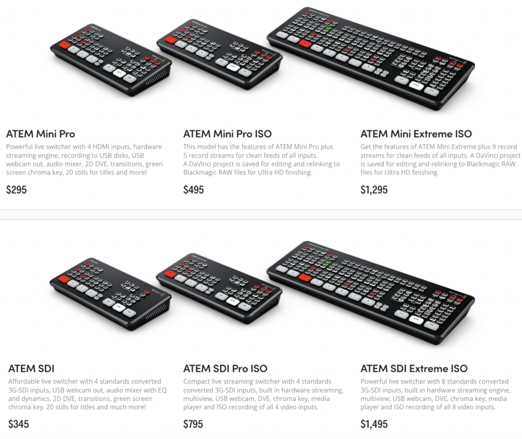 ATEM Video Switchers