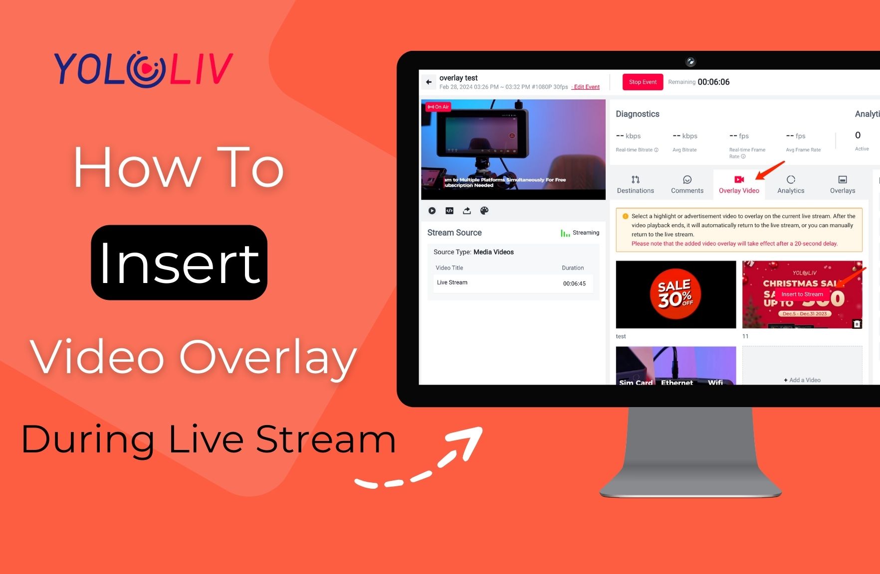 How To Insert Video Overlays During Live Stream On YoloCast？ 