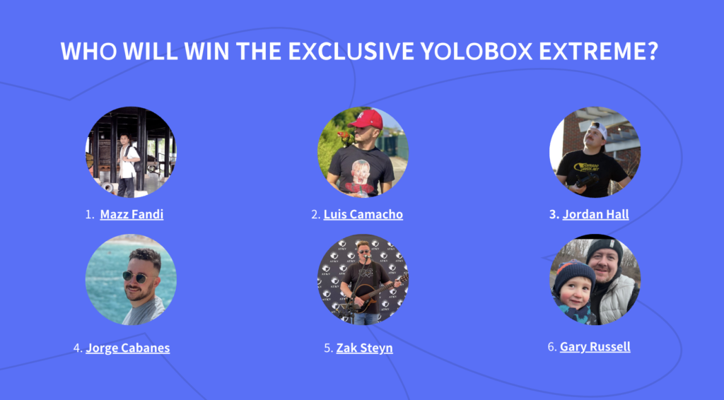 top 6 in #yololiv10kgiveaway