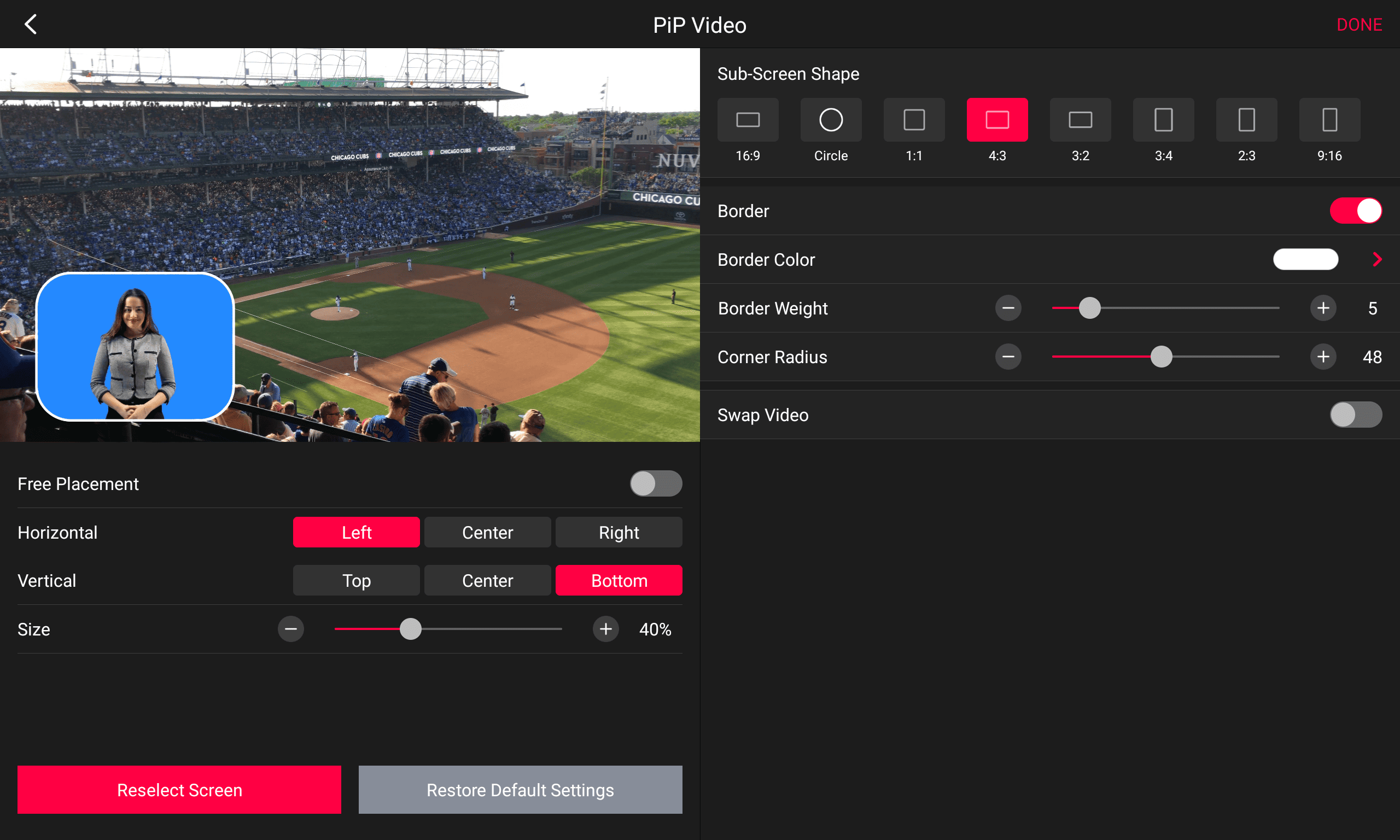 Multiview customization - border and corner radius controls