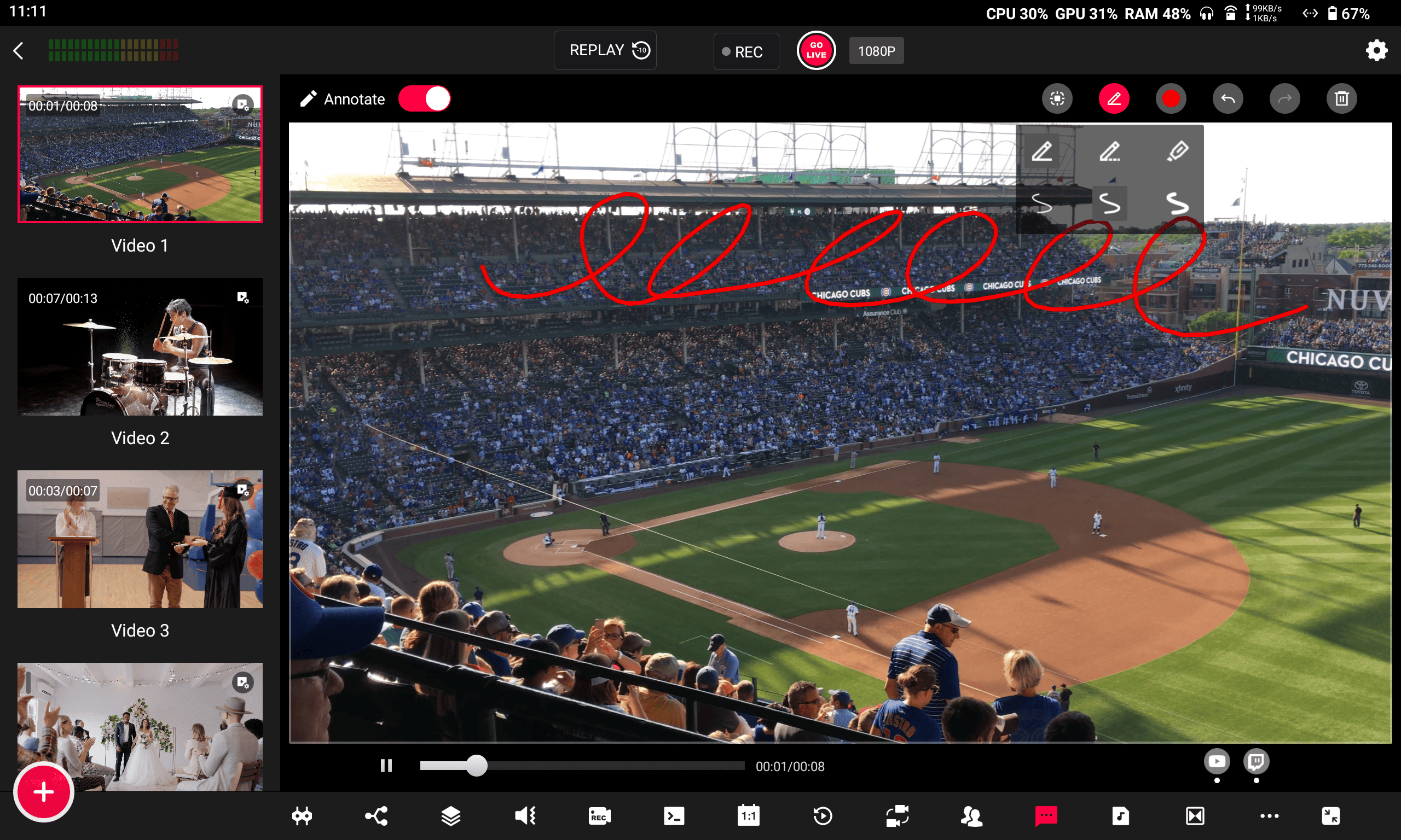 Telestration in action