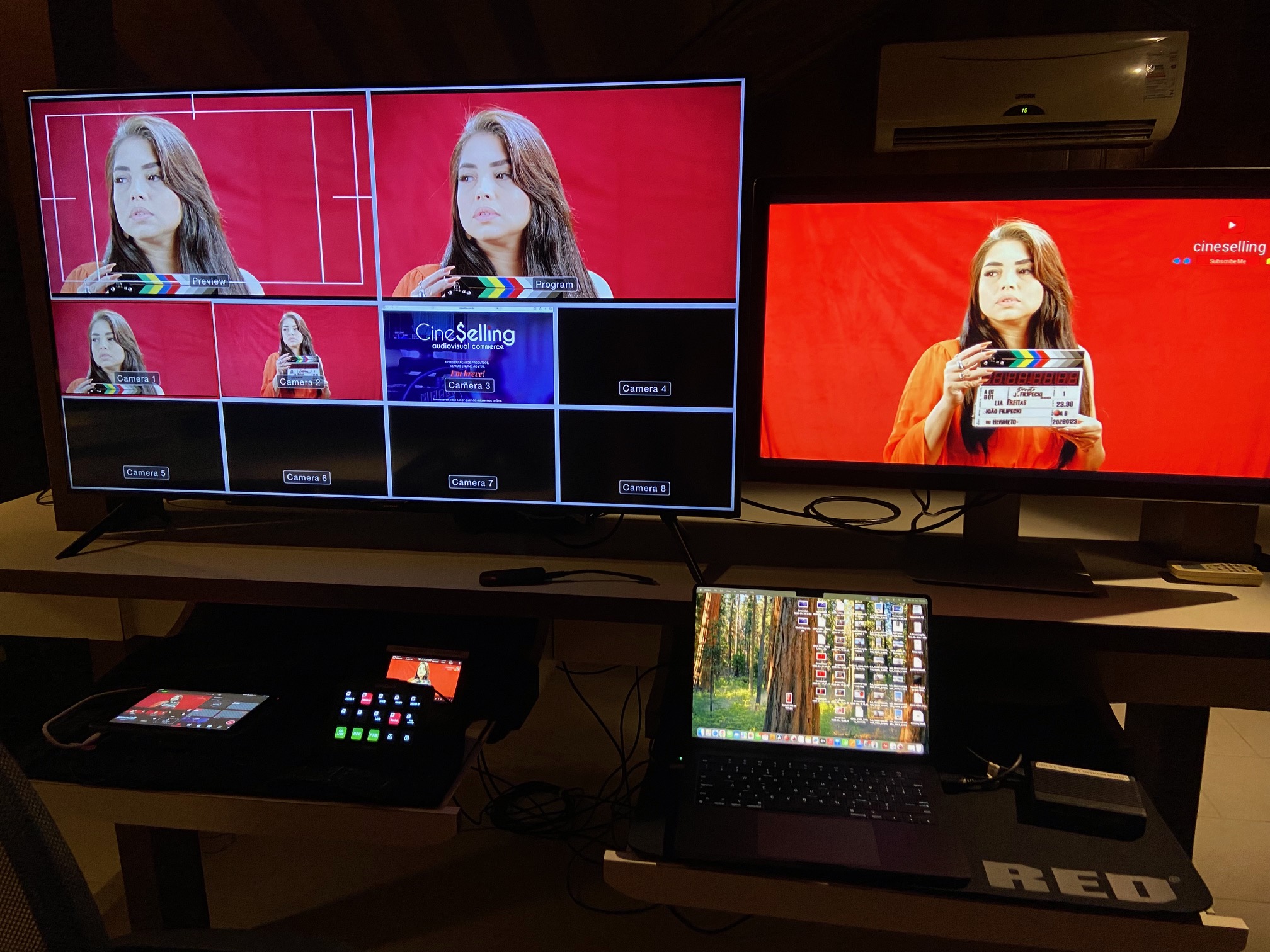 CineSelling 8-camera live streaming production setup powered by YoloBox and YoloCast