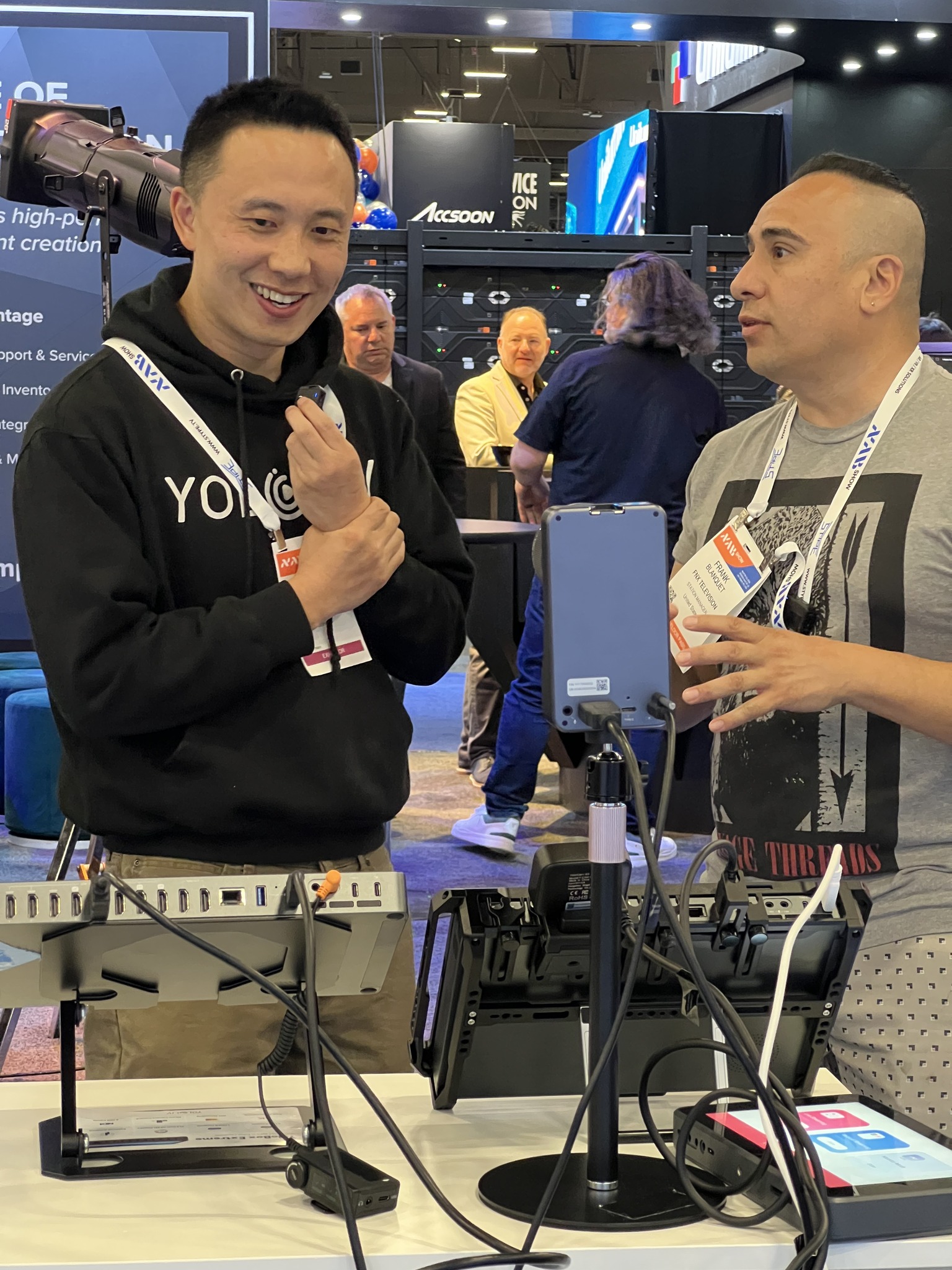 Frank Zhu demonstrating YoloCam at NAB 2026
